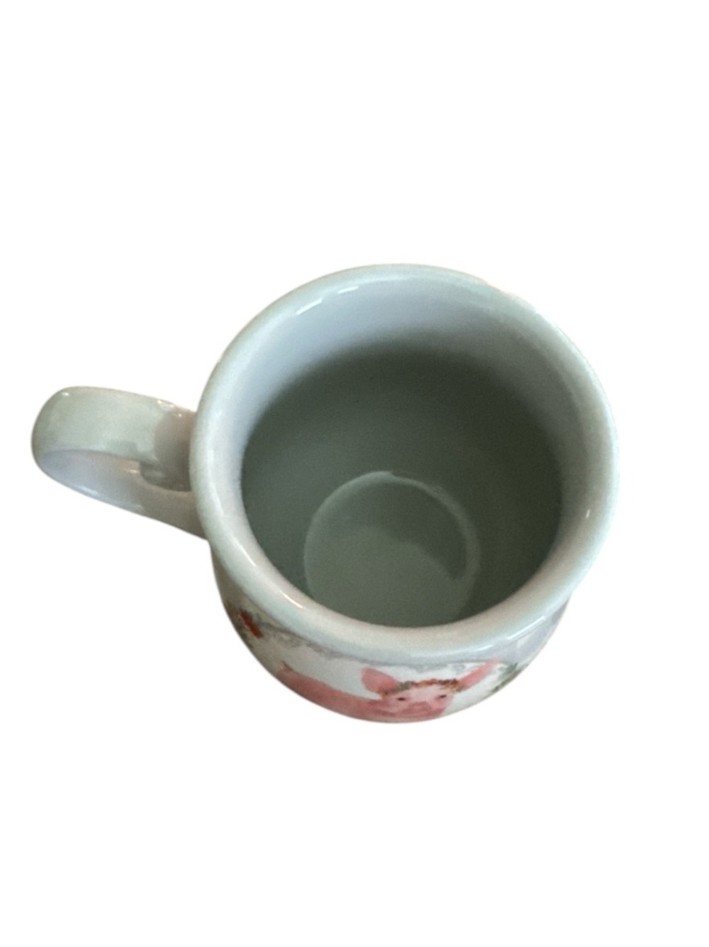 The Pioneer Woman Gray Gingham Pig Decal Country Chic Ceramic Coffee Tea Mug Cup - Picture 5 of 8